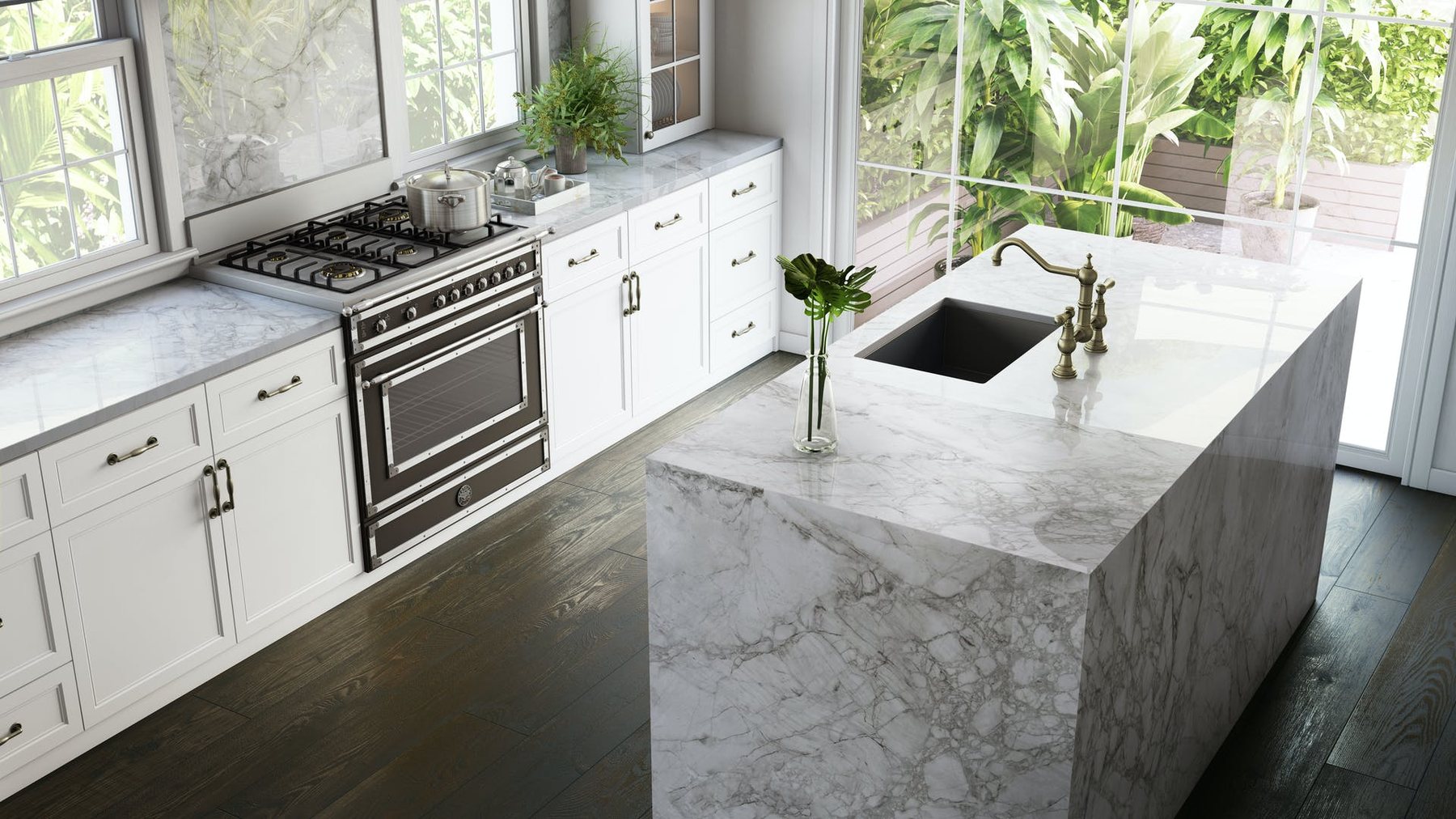 Dekton Bergen -keittiötaso ja saareke