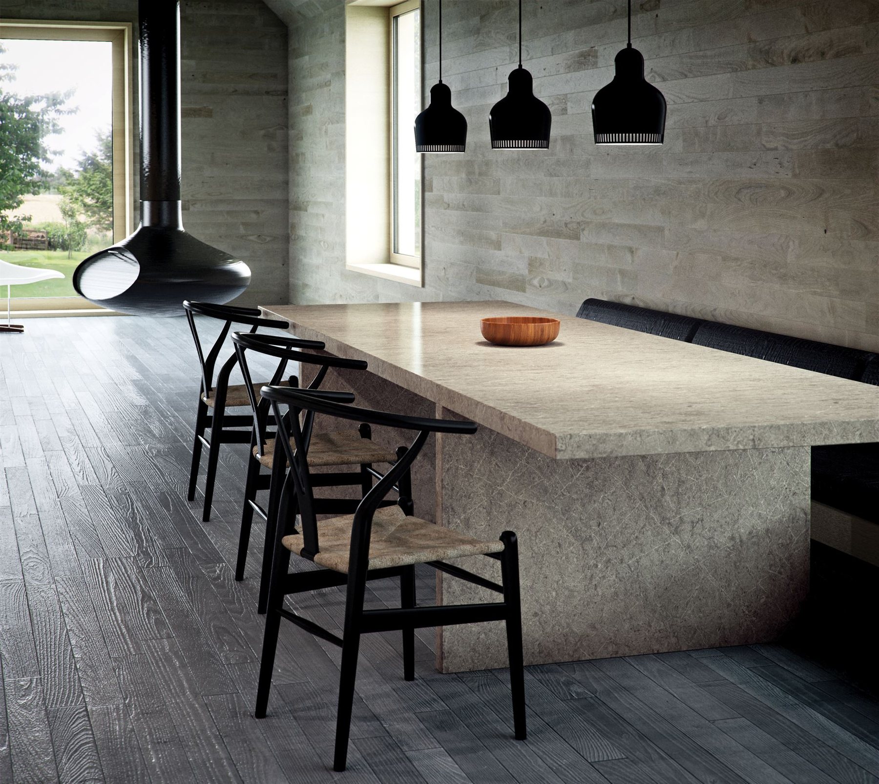 Caesarstone Symphony Grey -pöytälevy